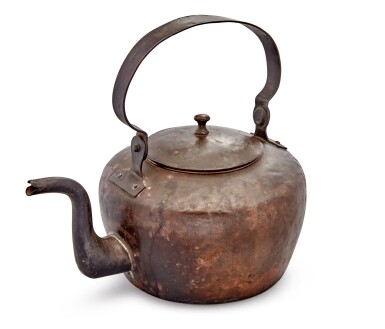 View full screen - View 1 of Lot 1247. Copper Tea Kettle, William Heiss Sr. (1784-1846), Philadelphia, Pennsylvania, Circa 1812.