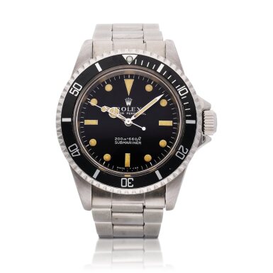 View full screen - View 1 of Lot 21. Reference 5513 Submariner | A stainless steel automatic wristwatch with bracelet, Circa 1967.