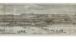 Cornelis de Bruyn (d.1727 AD), A panoramic view of Isfahan, Amsterdam, circa 1718