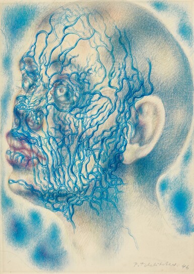 View full screen - View 1 of Lot 11. PAVEL TCHELITCHEW | ANATOMICAL HEAD.