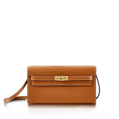 View full screen - View 1 of Lot 8319. Gold Epsom Kelly-To-Go Wallet Gold Hardware, 2021.