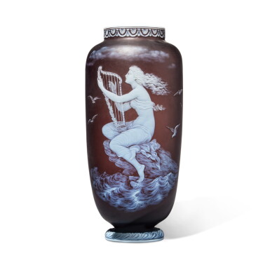 View full screen - View 1 of Lot 47. Syrena: A Thomas Webb & Sons Cameo Vase by George Woodall, Circa 1914.
