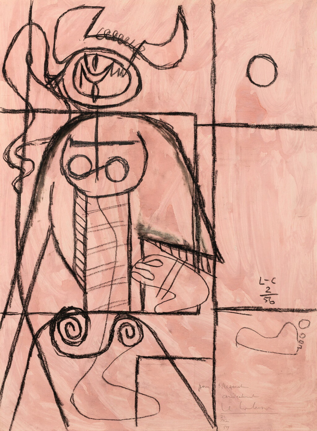 View full screen - View 1 of Lot 135. LE CORBUSIER | TAUREAU (VARIANTE SUR LE THÈME TAUREAU VII).