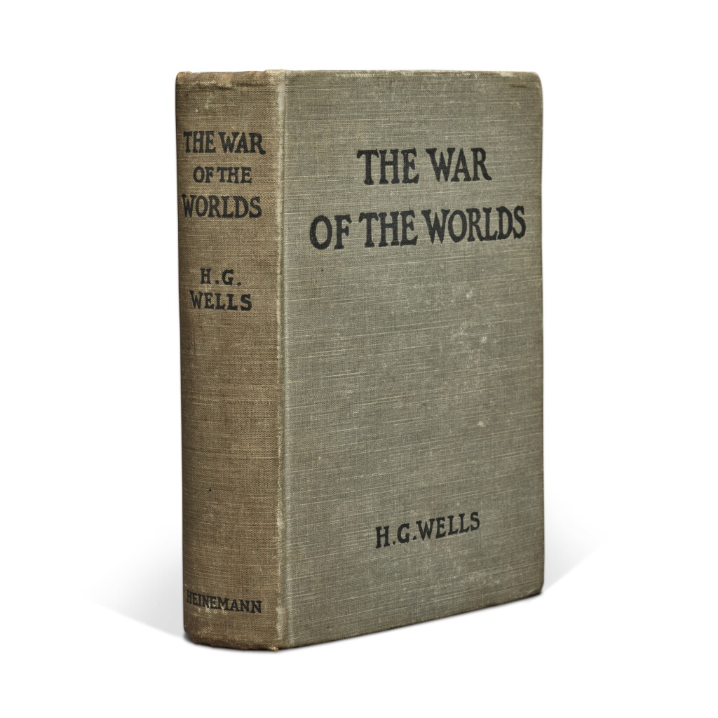 View full screen - View 1 of Lot 1160. Wells, H. G. | The War of the Worlds, Martians attack from the titan of science fiction.