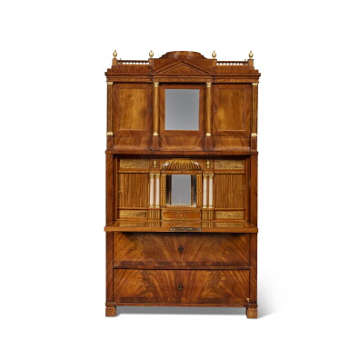 View full screen - View 1 of Lot 259. A North German Neoclassical Mahogany Secretaire, Probably Berlin or Leipzig, Late 18th Century.