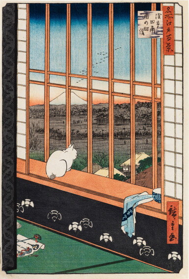 View full screen - View 1 of Lot 226. Utagawa Hiroshige (1797-1858) | Asakusa Ricefields and Torinomachi Festival (Asakusa tanbo Torinomachi mode) | Edo period, 19th century.