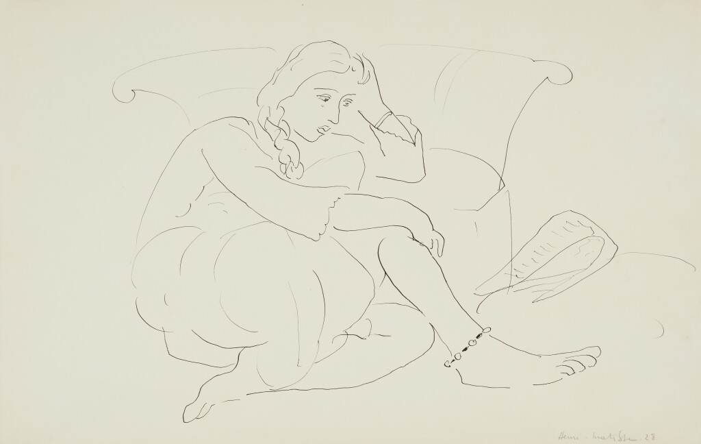 View full screen - View 1 of Lot 194. Femme assise et fauteuil turc .