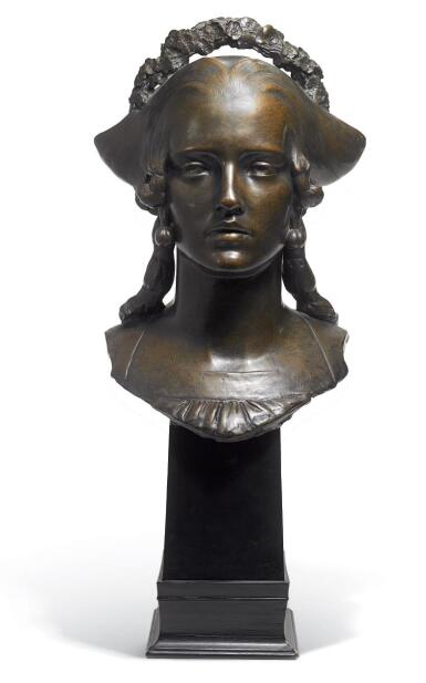 View full screen - View 1 of Lot 71. SIR GEORGE JAMES FRAMPTON R.A. | MADONNA OF THE PEACH TREE.