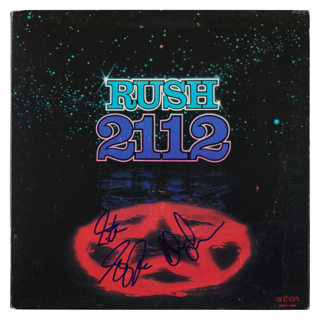 全螢幕檢視 - 查看94Rush | The record sleeve for "2112", signed by the band的1