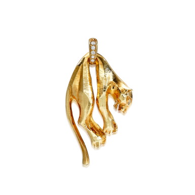 View full screen - View 1 of Lot 652. 'Panthère' Diamond Pendant | 卡地亞 | 'Panthère' 鑽石 掛墜.