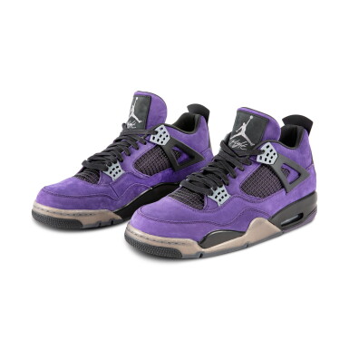 View full screen - View 1 of Lot 4. Nike Air Jordan IV Retro Travis Scott 'Purple' | Size 11.5.