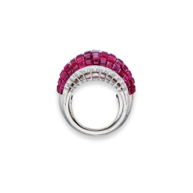 View full screen - View 4 of Lot 25. 'Mystery-Set' Ruby and Diamond Ring.