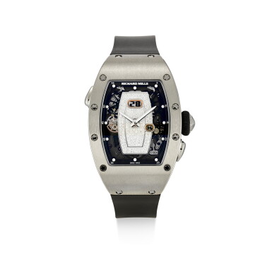 View full screen - View 1 of Lot 353. RICHARD MILLE | RM037 A BRAND NEW TITANIUM AND DIAMOND-SET SEMI-SKELETONISED WRISTWATCH WITH DATE, CIRCA 2019.
