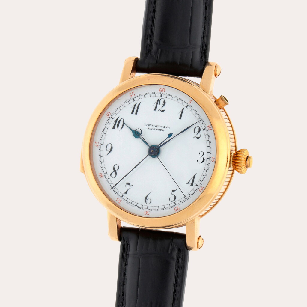 View full screen - View 1 of Lot 306. A yellow gold minute repeating split-second chronograph wristwatch | Circa 1920 .