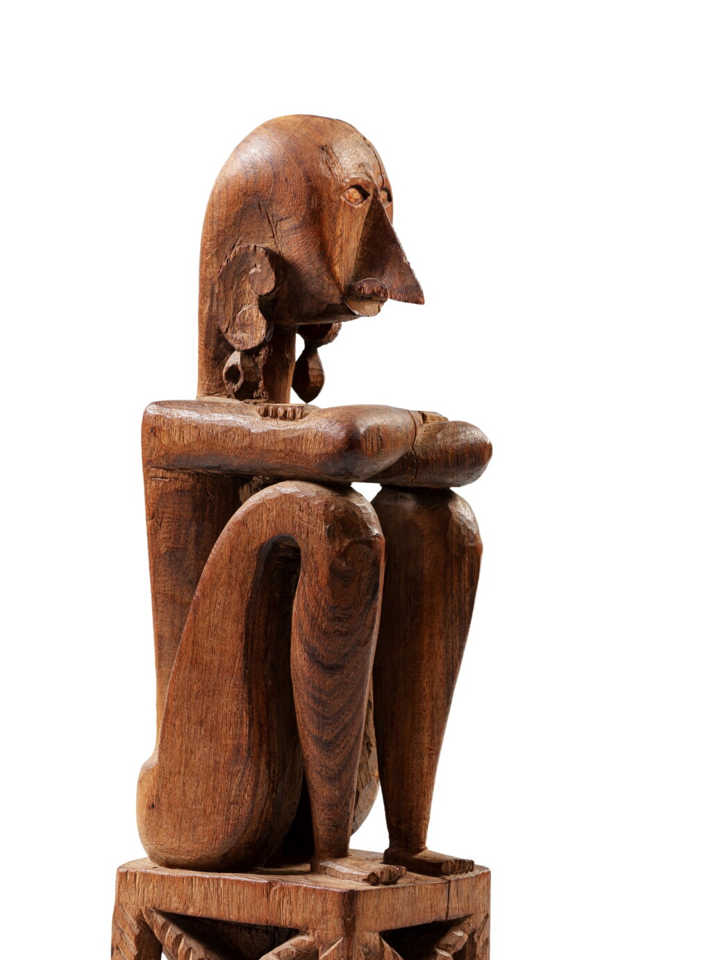 View full screen - View 1 of Lot 73. Statue d'ancêtre, Îles Leti, Indonésie | Ancestor's figure, Leti Islands, Indonesia.