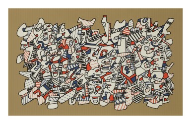 View full screen - View 1 of Lot 32. JEAN DUBUFFET | SITE AVEC TROIS PERSONNAGES (A) (WEBEL 1175).