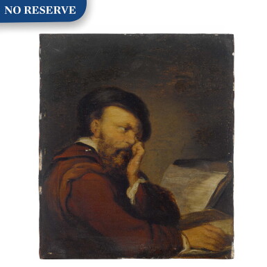 View full screen - View 1 of Lot 308. STUDY OF A BEARDED MAN IN AN INTERIOR.