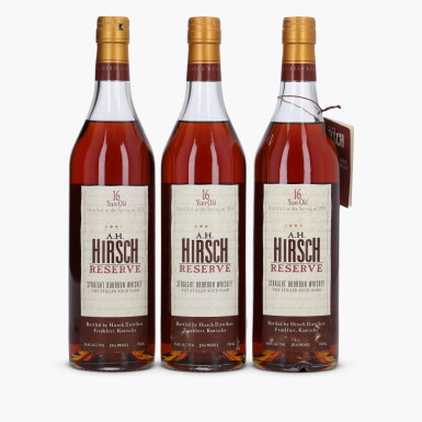 View full screen - View 1 of Lot 2363. A.H. Hirsch Reserve 16 Year Old 91.6 Proof 1974 (3 Bottles 75cl).