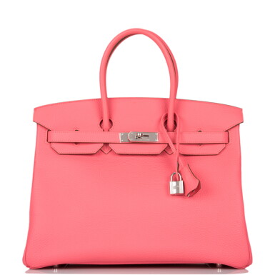 View full screen - View 1 of Lot 113. Rose Lipstick Birkin 35cm in Togo Leather with Palladium Hardware, 2012.