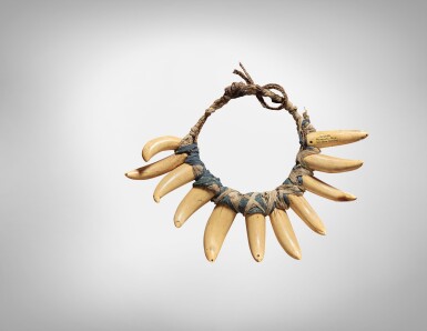 View full screen - View 1 of Lot 9. Whale Tooth Necklace, Fiji.
