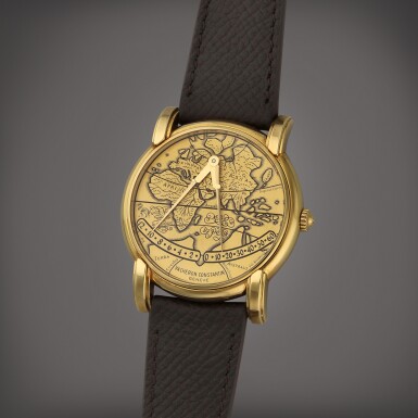 View full screen - View 1 of Lot 25. Mercator, Reference 43050 | A yellow gold double retrograde wristwatch | Circa 1995.