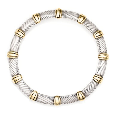 View full screen - View 1 of Lot 39. COLLIER ARGENT ET OR, O.J. PERRIN | SILVER AND GOLD NECKLACE, O.J. PERRIN.