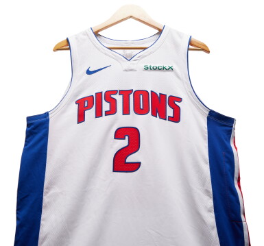View full screen - View 1 of Lot 200. Cade Cunningham Detroit Pistons 2024-2025 Game Worn Association Edition Jersey | Triple-Double.