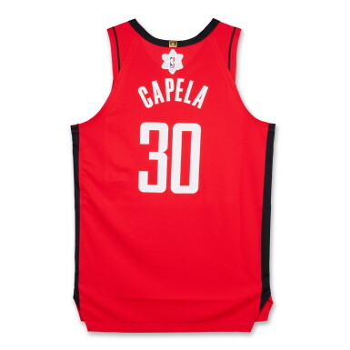 View full screen - View 1 of Lot 54. Clint Capela ‘Christmas Day’ Houston Rockets 2025-2026 Game Issued Icon Edition Jersey | Probable Wear .