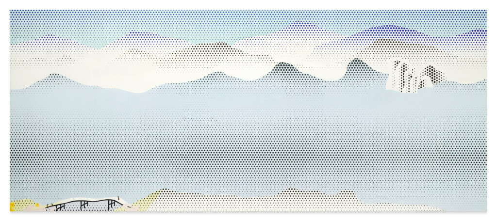 View full screen - View 1 of Lot 10. Roy Lichtenstein 羅伊・李奇登斯坦 | Vista with Bridge 遠景與橋.