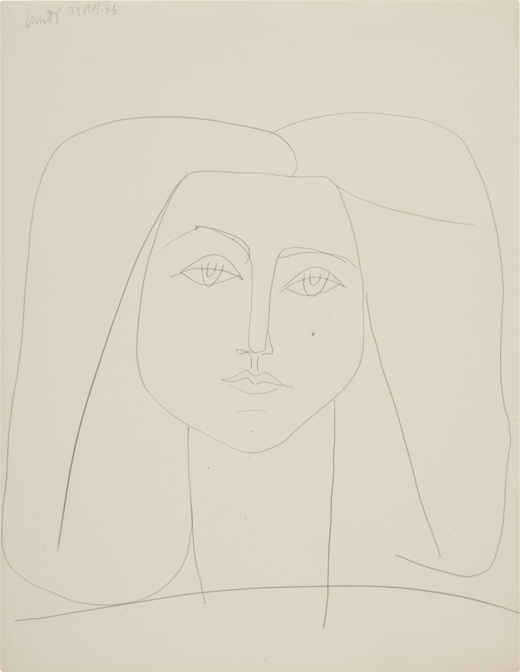 View full screen - View 1 of Lot 105. Portrait de Françoise.