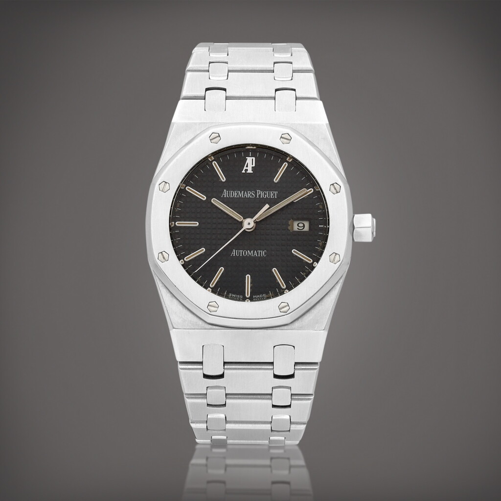 View full screen - View 1 of Lot 8757. Royal Oak, Reference 15000ST | A stainless steel bracelet watch with date, Circa 1994 | 愛彼 | 皇家橡樹系列 型號15000ST | 精鋼鏈帶腕錶,備日期顯示,約1994年製.