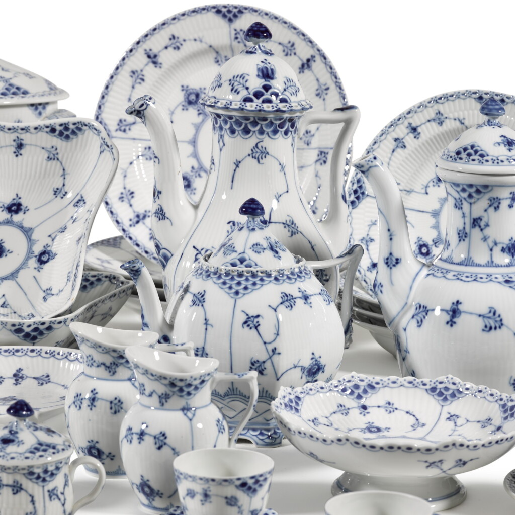 View full screen - View 1 of Lot 113. An extensive Royal Copenhagen ‘Blue Lace’ pattern composite dinner and dessert service, various dates 20th century.