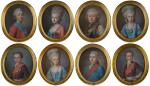 A set of eight portraits of members of the Württemberg Family, or figures related to the family | Gruppe von acht Porträts der Familie Württemberg, oder verwandter Personen