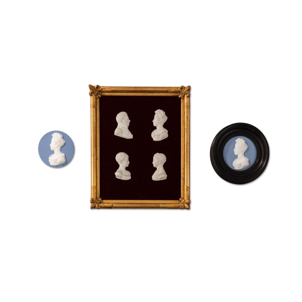 View full screen - View 1 of Lot 883. A set of porcelain profiles, some made in Sèvres, circa 1820-1830 | Ensemble de profils en biscuit, certains par la manufacture de Sèvres, vers 1820-1830.