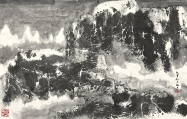 View full screen - View 1 of Lot 3202. 王己千 雪色峻嶺 | Wang Jiqian, Snowy Landscape.