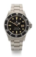 ROLEX | SUBMARINER, REFERENCE 16800, STAINLESS STEEL WRISTWATCH WITH DATE AND BRACELET, CIRCA 1980