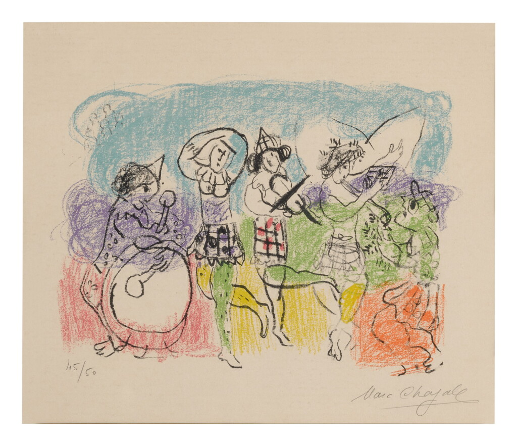 Voir en plein écran - Voir 1 du lot 30. MARC CHAGALL | THE LITTLE HARLEQUINS (MOURLOT 377).
