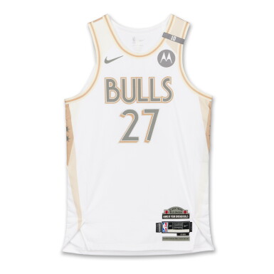 View full screen - View 1 of Lot 190. Chris Duarte Chicago Bulls 2024-2025 Game Issued City Edition Jersey.