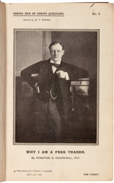 View full screen - View 1 of Lot 151. Winston Churchill | 'Why I am a free trader', Coming Men on Coming Questions, 1905.