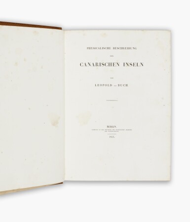 View full screen - View 1 of Lot 65. Buch, Leopold von | Physicalische Beschreibung der Canarischen Inseln, first edition, the Norman copy.