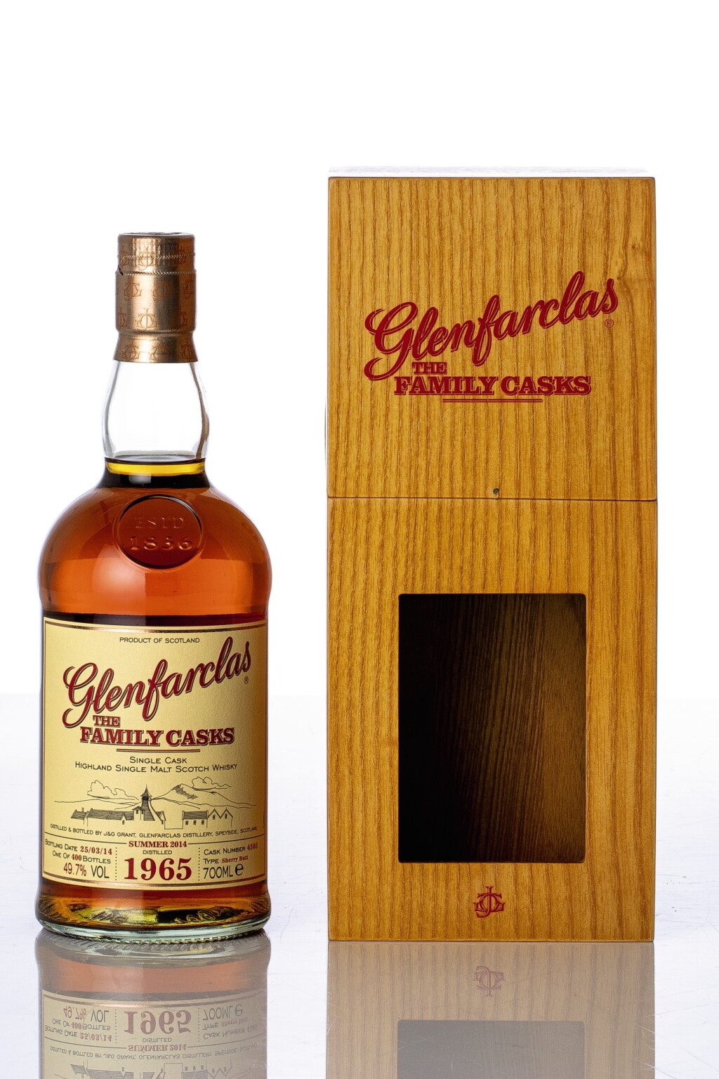 View full screen - View 1 of Lot 5530. Glenfarclas Family Cask #4505 49.7 abv 1965 (1 BT70).