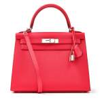 Rose Extreme Sellier Kelly 28cm in Epsom Leather with Palladium Hardware, 2019