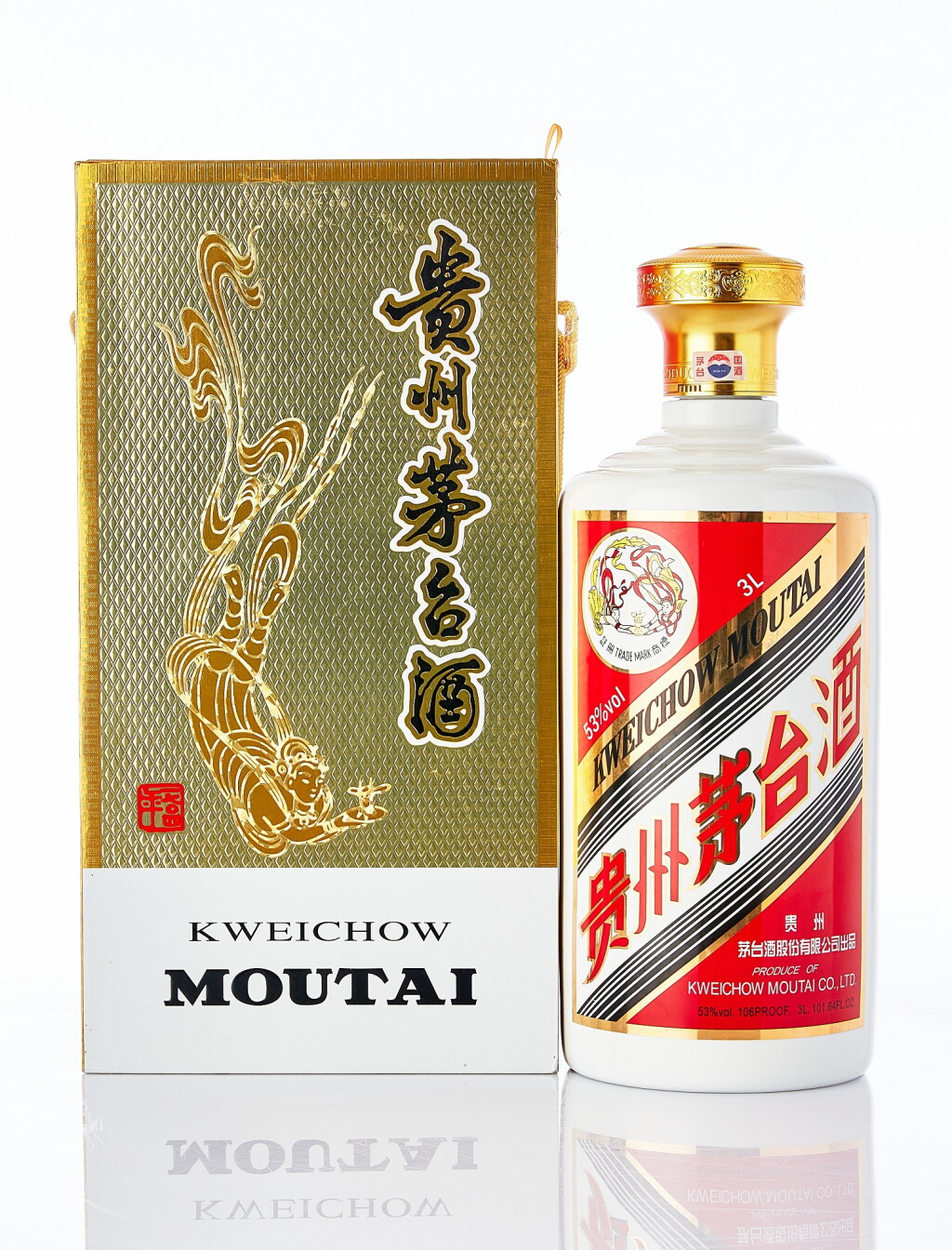 View full screen - View 1 of Lot 6356. 2018年產"飛天牌"貴州茅台酒 Kweichow Flying Fairy Moutai 2018 (3 LITR).