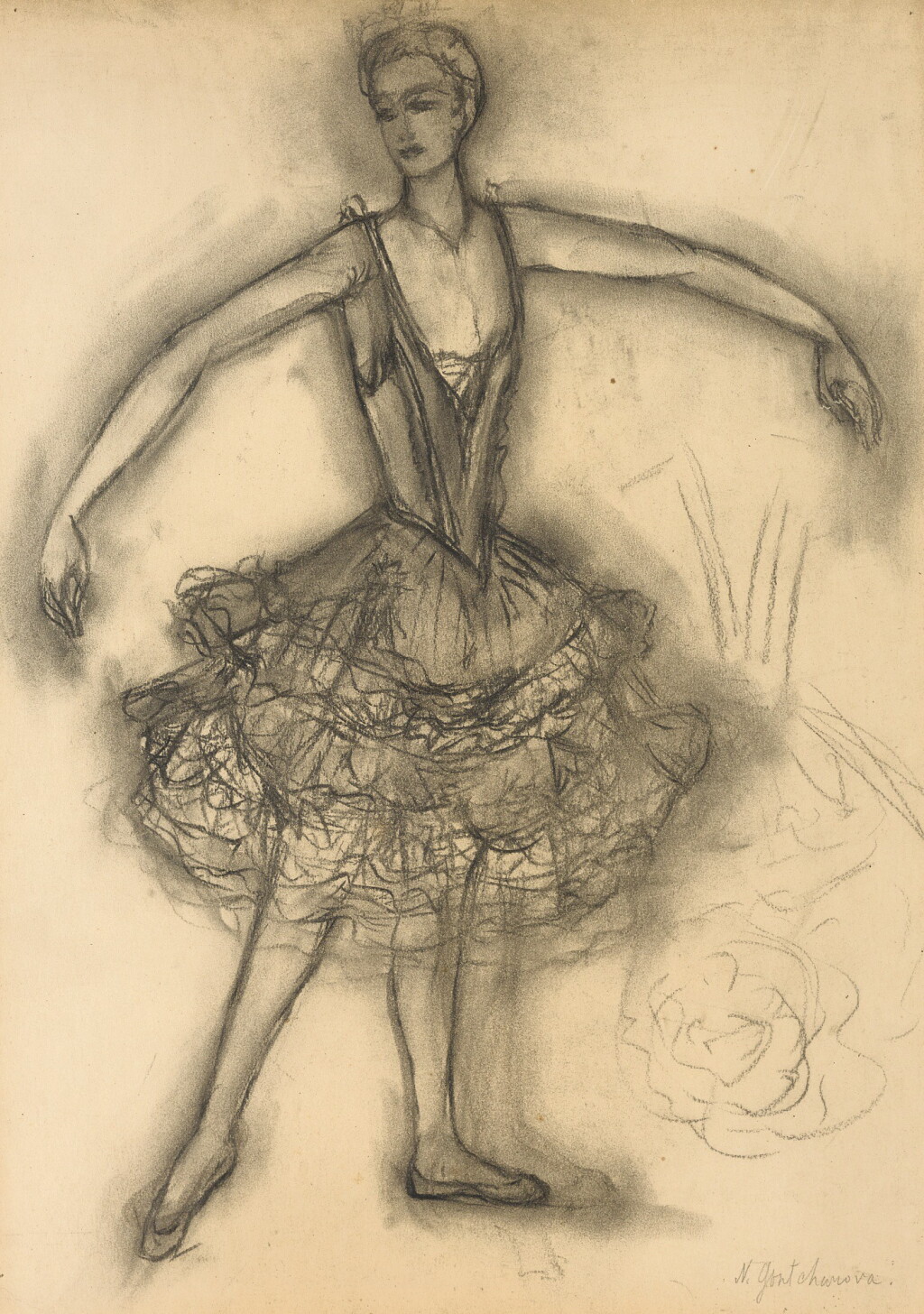 View full screen - View 1 of Lot 94. NATALIA SERGEEVNA GONCHAROVA | COSTUME DESIGN FOR A DANCER.