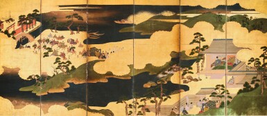 View full screen - View 1 of Lot 50. ANONYMOUS, EDO PERIOD, 17TH CENTURY | SCENES FROM THE TALES OF ISE (ISE-MONOGATARI) .
