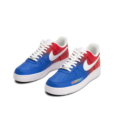 View full screen - View 1 of Lot 197. Nick Nurse Philadelphia 76ers 2024-2025 Game Worn and Signed Custom Air Force 1s | To The Max Foundation.