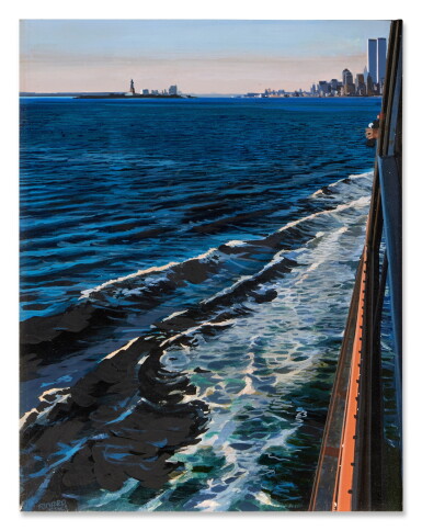 View full screen - View 1 of Lot 734. Staten Island Ferry With View of Manhattan II.