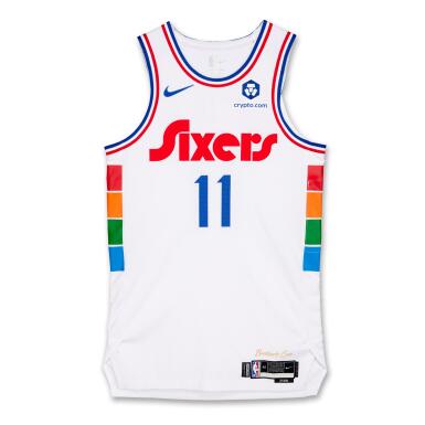 View full screen - View 1 of Lot 108. Jeff Dowtin Jr. Philadelphia 76ers 2024-2025 Game Issued City Edition Jersey .