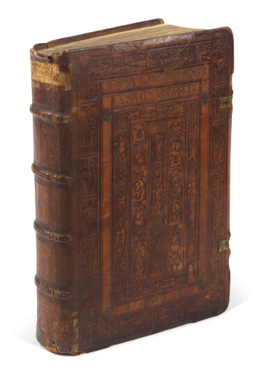 View full screen - View 1 of Lot 222. Strabo, Geographicorum lib. XVII, Basel, 1539, contemporary tooled calf dated 1541, Lviv provenance.