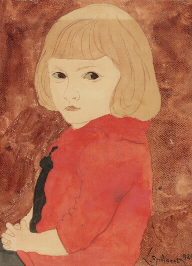 View full screen - View 1 of Lot 60. Petite fille au pull rouge.